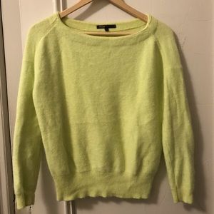 Maje light green angora sweater